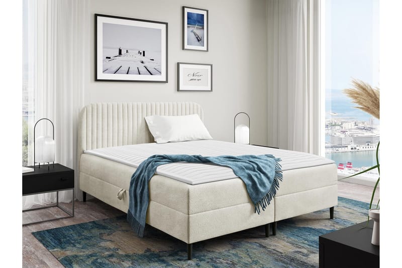 Celestine Opbevaringsseng 200x200 cm, Hvid