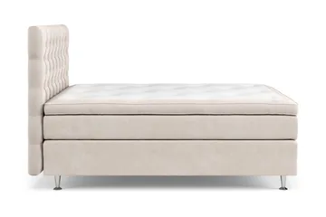 Celine Komplet Sengepakke 140x200 cm - Beige / Fløjl - Møbler - Senge - Komplet sengepakke