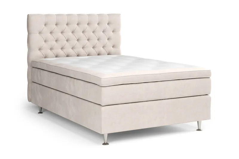 Celine kontinentalseng 120x200cm - Beige / velour - Møbler - Senge - Kontinentalsenge