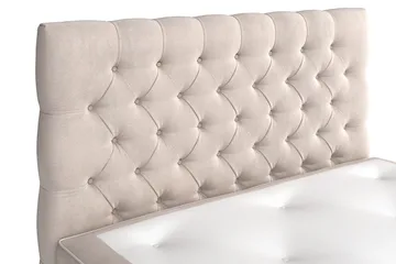 Celine kontinentalseng 120x200cm - Beige / velour - Møbler - Senge - Kontinentalsenge