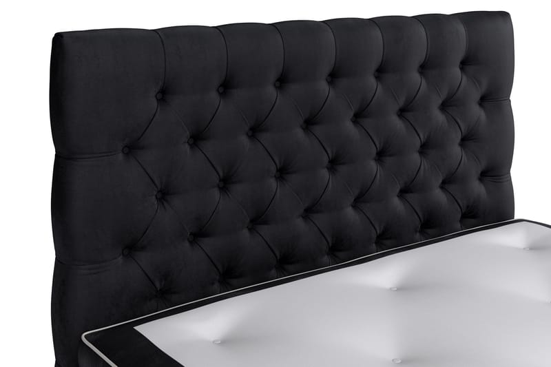 Celine kontinentalseng 120x200cm - Sort / velour - Møbler - Senge - Kontinentalsenge