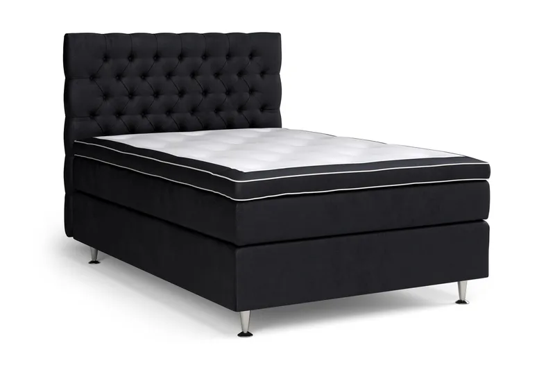 Celine kontinentalseng 120x200cm - Sort / velour - Møbler - Senge - Kontinentalsenge