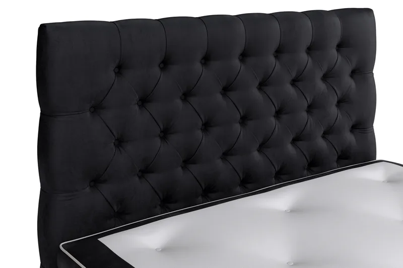 Celine kontinentalseng 120x200cm - Sort / velour - Møbler - Senge - Kontinentalsenge