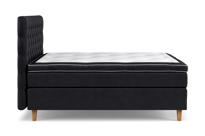 Celine kontinentalseng 120x200cm - Sort / velour - Møbler - Senge - Kontinentalsenge