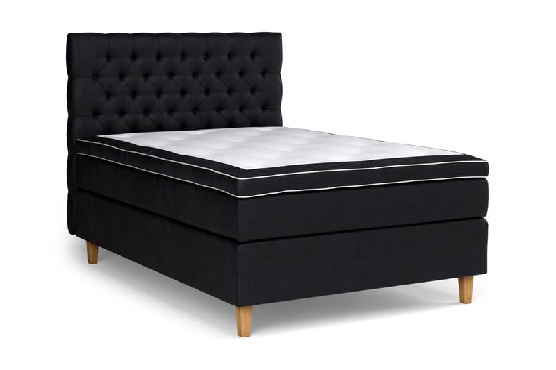 Celine kontinentalseng 120x200cm - Sort / velour - Møbler - Senge - Kontinentalsenge