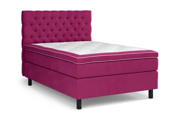 Celine kontinentalseng 140x200cm - Pink / Velour - Møbler - Senge - Kontinentalsenge