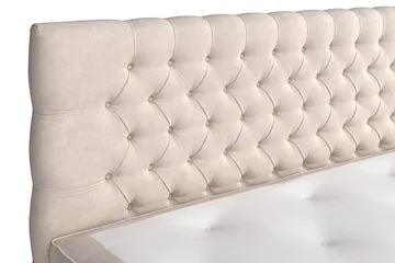 Celine Sengepakke 210x210cm - Beige / velour - Møbler - Senge - Komplet sengepakke