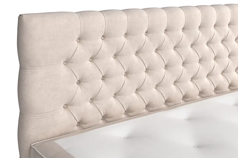 Celine Sengepakke 210x210cm - Beige / velour - Møbler - Senge - Komplet sengepakke