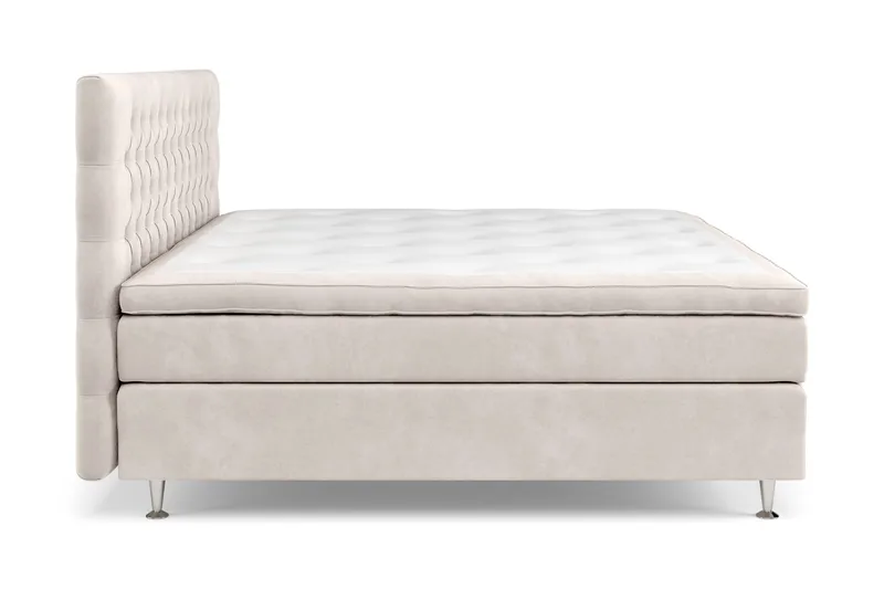 Celine Sengepakke 210x210cm - Beige / velour - Møbler - Senge - Komplet sengepakke