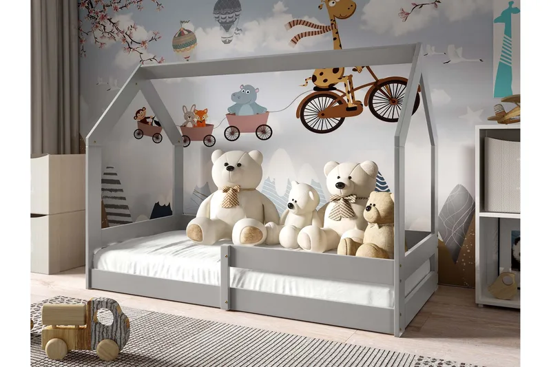 Cenon Sengeramme 80x160 cm - Grå - Møbler - Senge - Sengeramme & sengestel