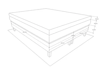 Charleston Komplet Sengepakke 160x200 - Sort - Møbler - Senge - Komplet sengepakke