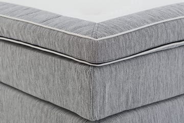 Charleston kontinentalseng 120x200 fast polyeterskum - Lysegrå - Møbler - Senge - Enkeltsenge