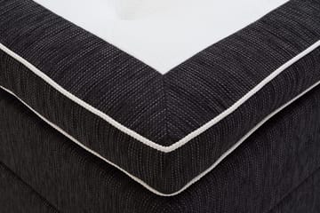 Charleston kontinentalseng 140x200 fast polyeterskum - Sort - Møbler - Senge - Kontinentalsenge