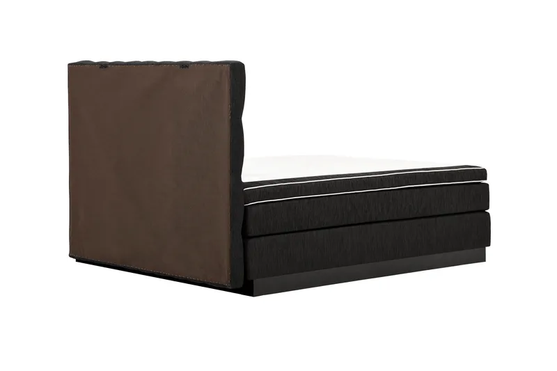 Charleston kontinentalseng 180x200 fast polyetherskum - Sort - Møbler - Senge - Kontinentalsenge