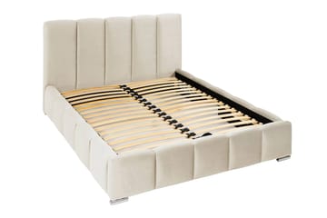 Cleaton sengeramme 160x200 cm med opbevaring, HVILA pocketfjedermadras og topmadras i polyesterskum med vaskbart betræk - Beige/Hvid - Møbler - Senge - Komplet sengepakke