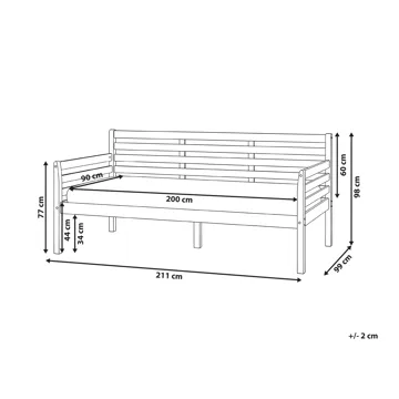 Daybed Theza Hvid - Hvid - Møbler - Senge - Gæsteseng & ekstraseng - Udtrækkelig seng