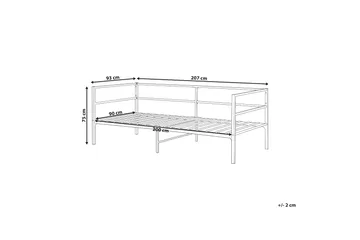 Dayven Sengeramme 90x200 cm - Sort - Møbler - Senge - Sengeramme & sengestel