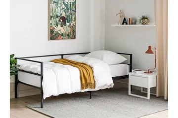 Dayven Sengeramme 90x200 cm - Sort - Møbler - Senge - Sengeramme & sengestel