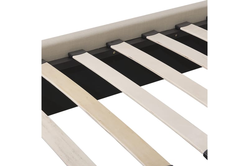 Deagan Sengeramme 140x200 cm - Beige/Mørkt træ - Møbler - Senge - Sengeramme & sengestel