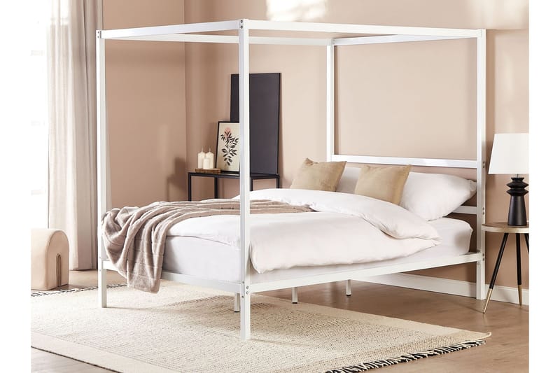 Denaya Himmelsseng 140x200 cm - Hvid - Møbler - Senge - Himmelseng