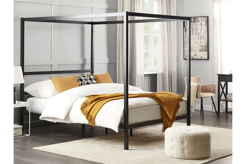 Denaya Himmelsseng 160x200 cm - Sort - Møbler - Senge - Himmelseng