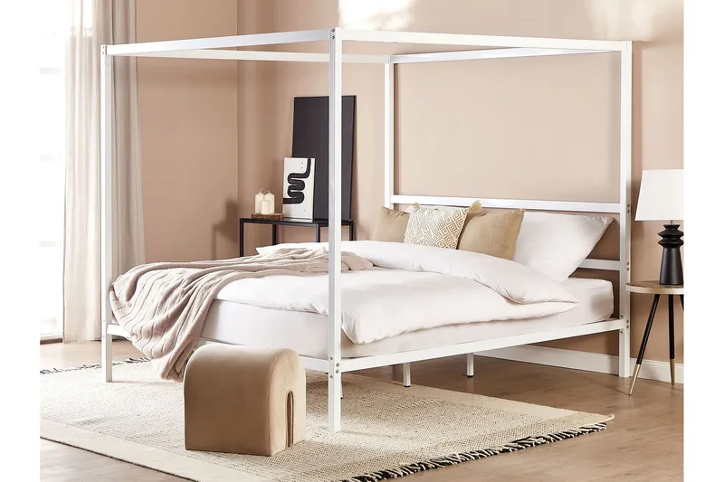 Denaya Himmelsseng 180x200 cm - Hvid - Møbler - Senge - Himmelseng