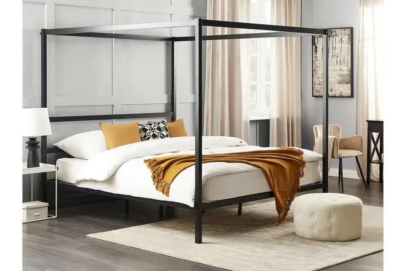 Denaya Himmelsseng 180x200 cm - Sort - Møbler - Senge - Himmelseng