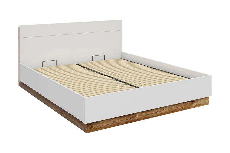 Dentro seng 218x187x88 cm, Beige / Hvid