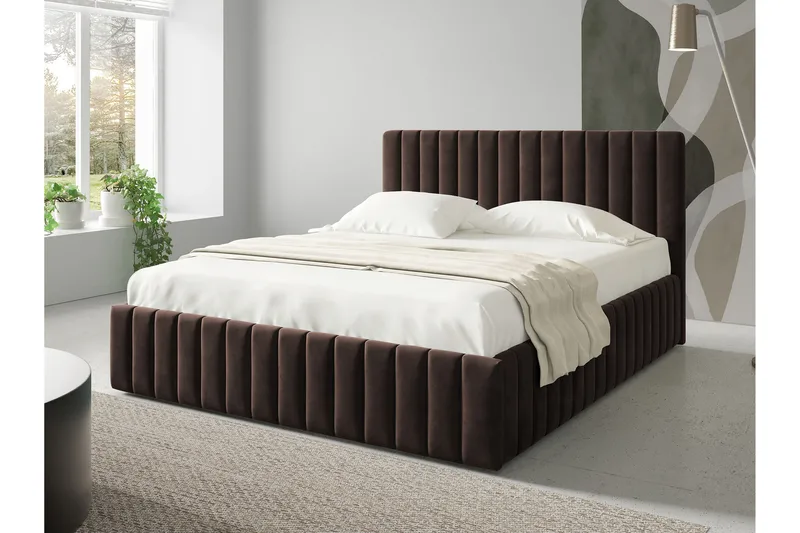 Desio Opbevaringsseng 140x200 cm, Lyserød