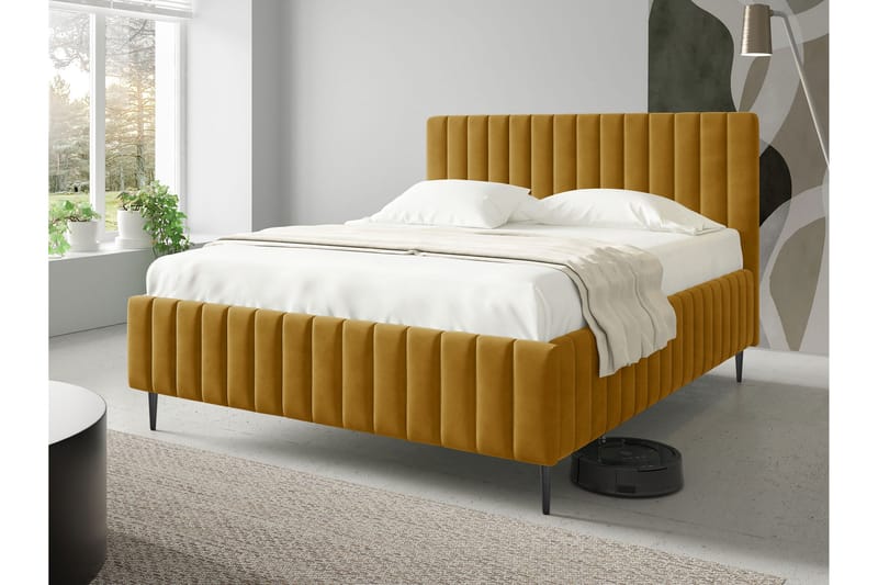 Desio Opbevaringsseng 140x200 cm, Sort