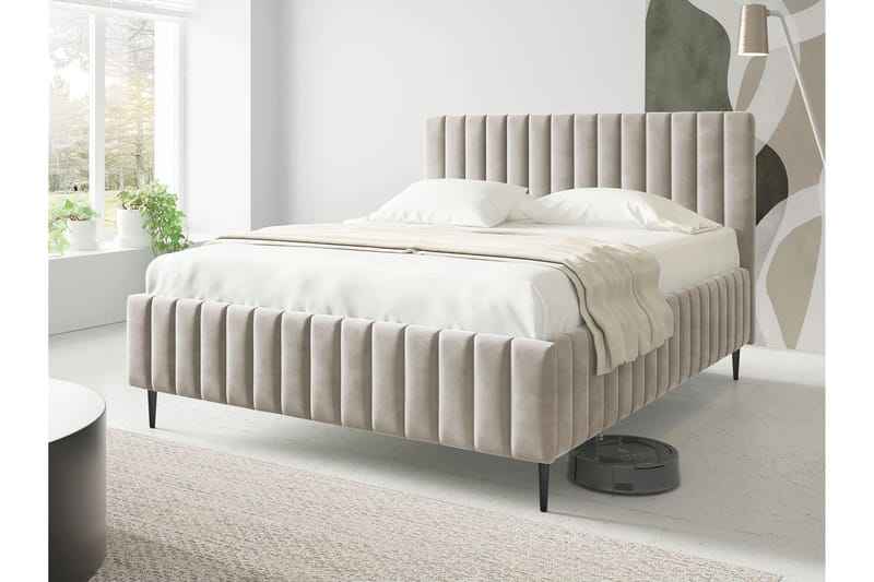 Desio Opbevaringsseng 160x200 cm, Beige