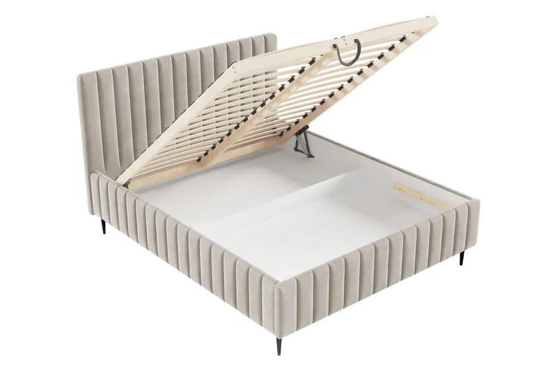 Desio Opbevaringsseng 160x200 cm - Brun - Møbler - Senge - Sengeramme & sengestel