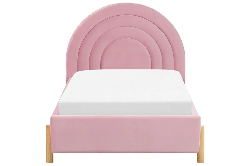 Diantha Sengeramme 90x200 cm - Rosa/Lyst træ - Møbler - Senge - Sengeramme & sengestel