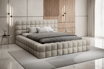 Dizzle Sengeramme 140x200 cm - Beige - Møbler - Senge - Sengeramme & sengestel