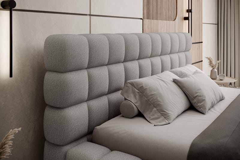 Dizzle Sengeramme 140x200 cm - Grå - Møbler - Senge - Sengeramme & sengestel