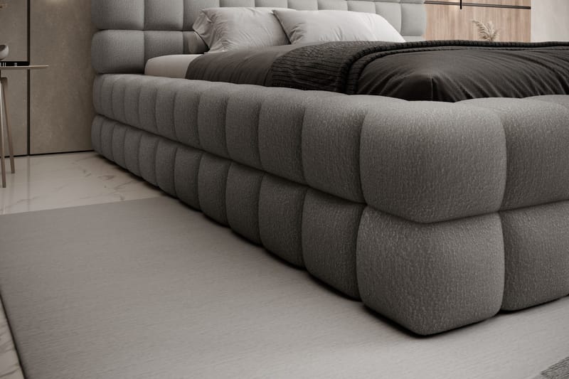 Dizzle Sengeramme 140x200 cm - Grå - Møbler - Senge - Sengeramme & sengestel