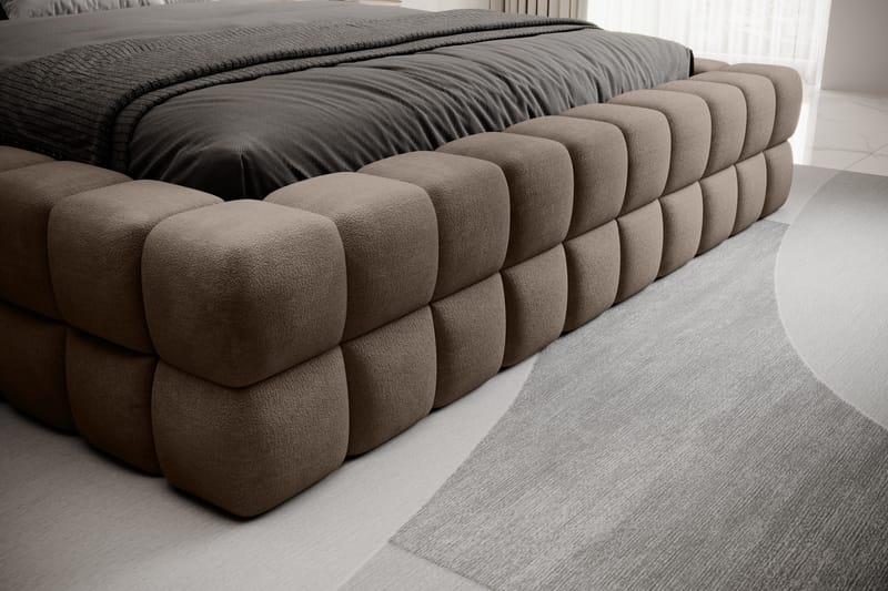 Dizzle Sengeramme 140x200 cm - Mørk beige - Møbler - Senge - Sengeramme & sengestel