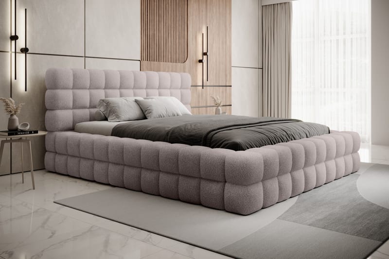Dizzle Sengeramme 140x200 cm - Rosa - Møbler - Senge - Sengeramme & sengestel