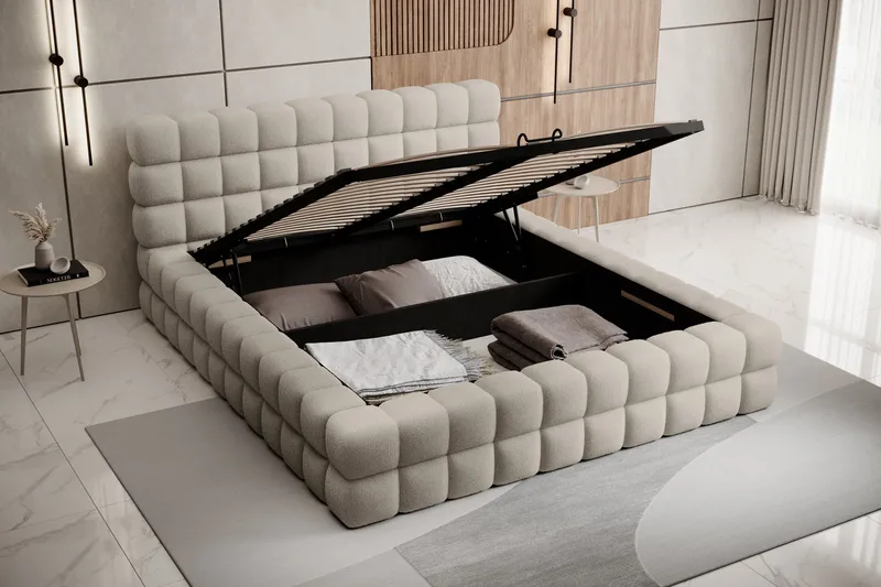 Dizzle Sengeramme 160x200 cm - Beige - Møbler - Senge - Sengeramme & sengestel