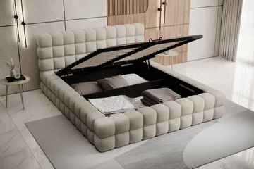 Dizzle Sengeramme 160x200 cm - Beige - Møbler - Senge - Sengeramme & sengestel