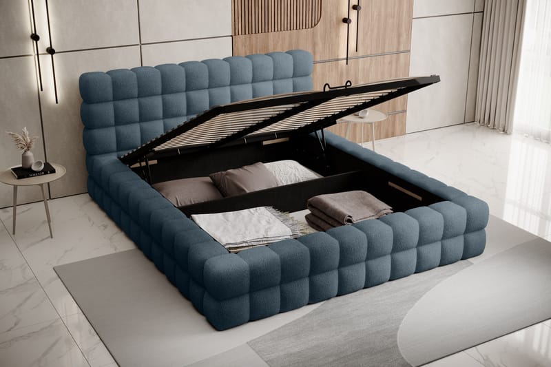 Dizzle Sengeramme 160x200 cm - Blå - Møbler - Senge - Sengeramme & sengestel