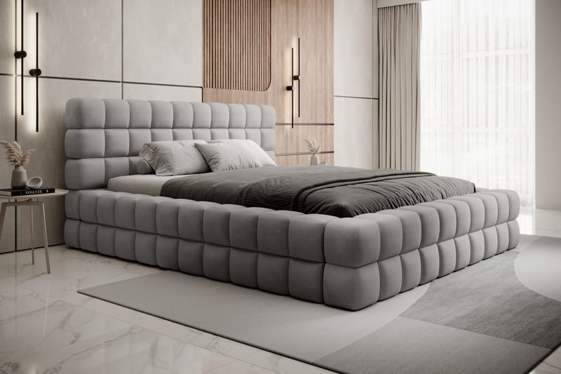 Dizzle Sengeramme 160x200 cm - Grå - Møbler - Senge - Sengeramme & sengestel