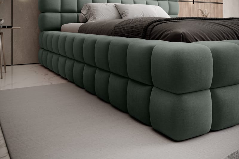 Dizzle Sengeramme 160x200 cm - Grøn - Møbler - Senge - Sengeramme & sengestel