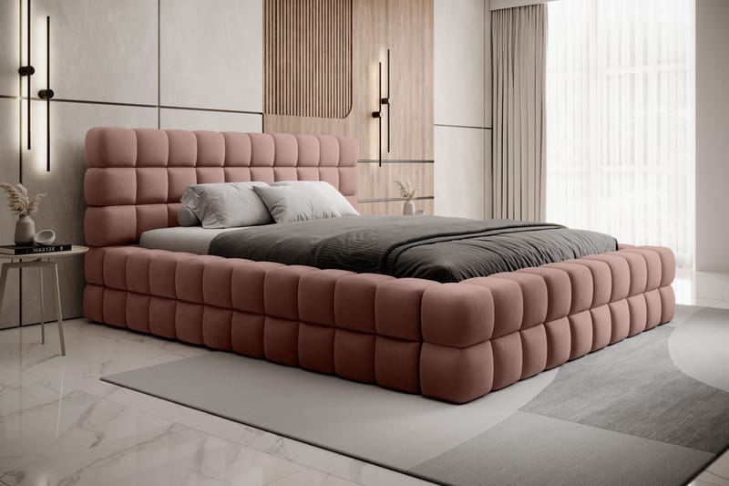 Dizzle Sengeramme 160x200 cm - Rosa - Møbler - Senge - Sengeramme & sengestel