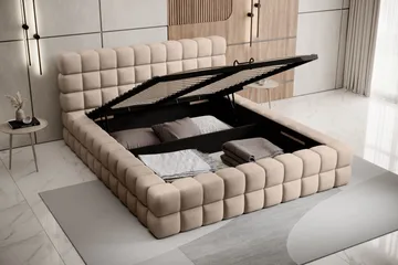 Dizzle Sengeramme 180x200 cm - Beige - Møbler - Senge - Sengeramme & sengestel