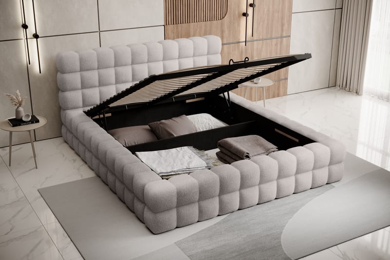 Dizzle Sengramme 140x200 cm - Grå - Møbler - Senge - Sengeramme & sengestel