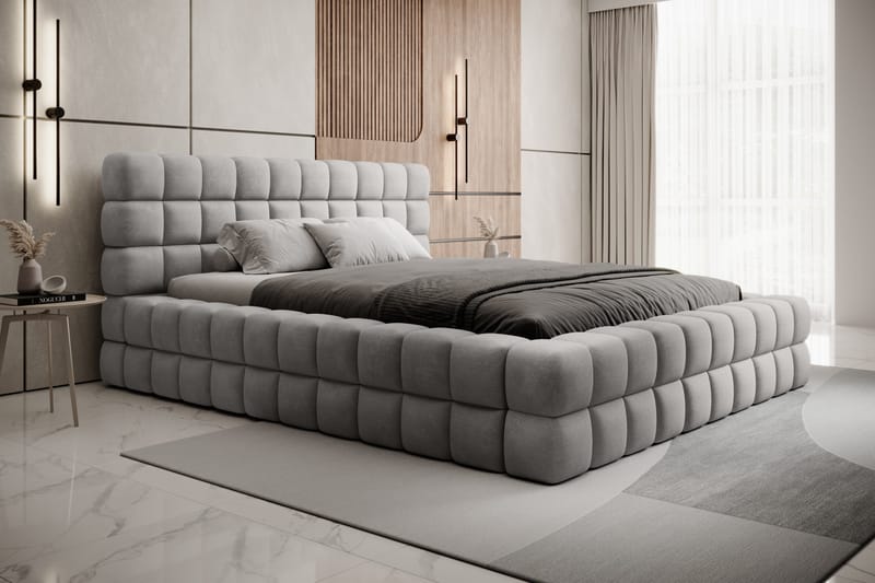 Dizzle Sengramme 140x200 cm - Grå - Møbler - Senge - Sengeramme & sengestel