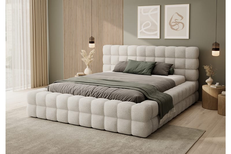 Dizzle Sengramme 160x200 cm - Beige - Møbler - Senge - Sengeramme & sengestel