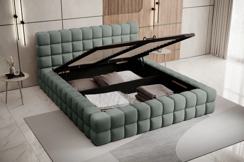 Dizzle Sengramme 180x200 cm - Grøn - Møbler - Senge - Sengeramme & sengestel