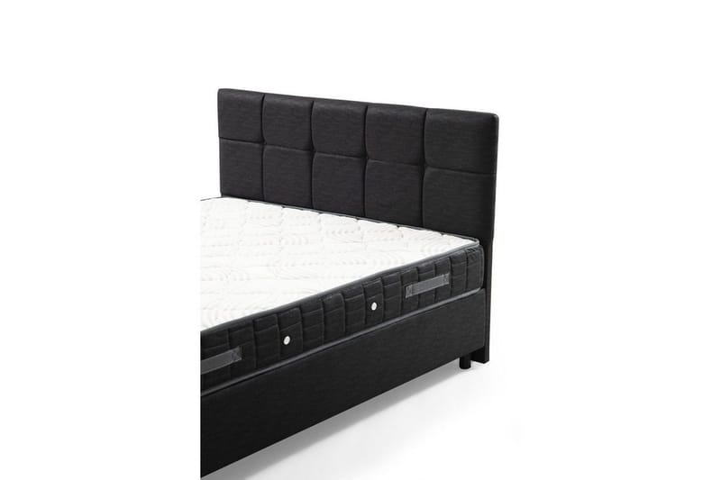 Dobbeltmadras, Base & Sengegærde Sudalmuni Sæt Antracit - 150 x 114 x 200 cm - Møbler - Senge - Komplet sengepakke